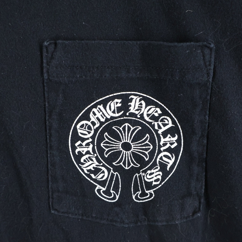 CHROME HEARTS(クロムハーツ) HORSESHOE S/S TEE ホースシュープリント ポケット半袖Tシャツ カットソー ブラック