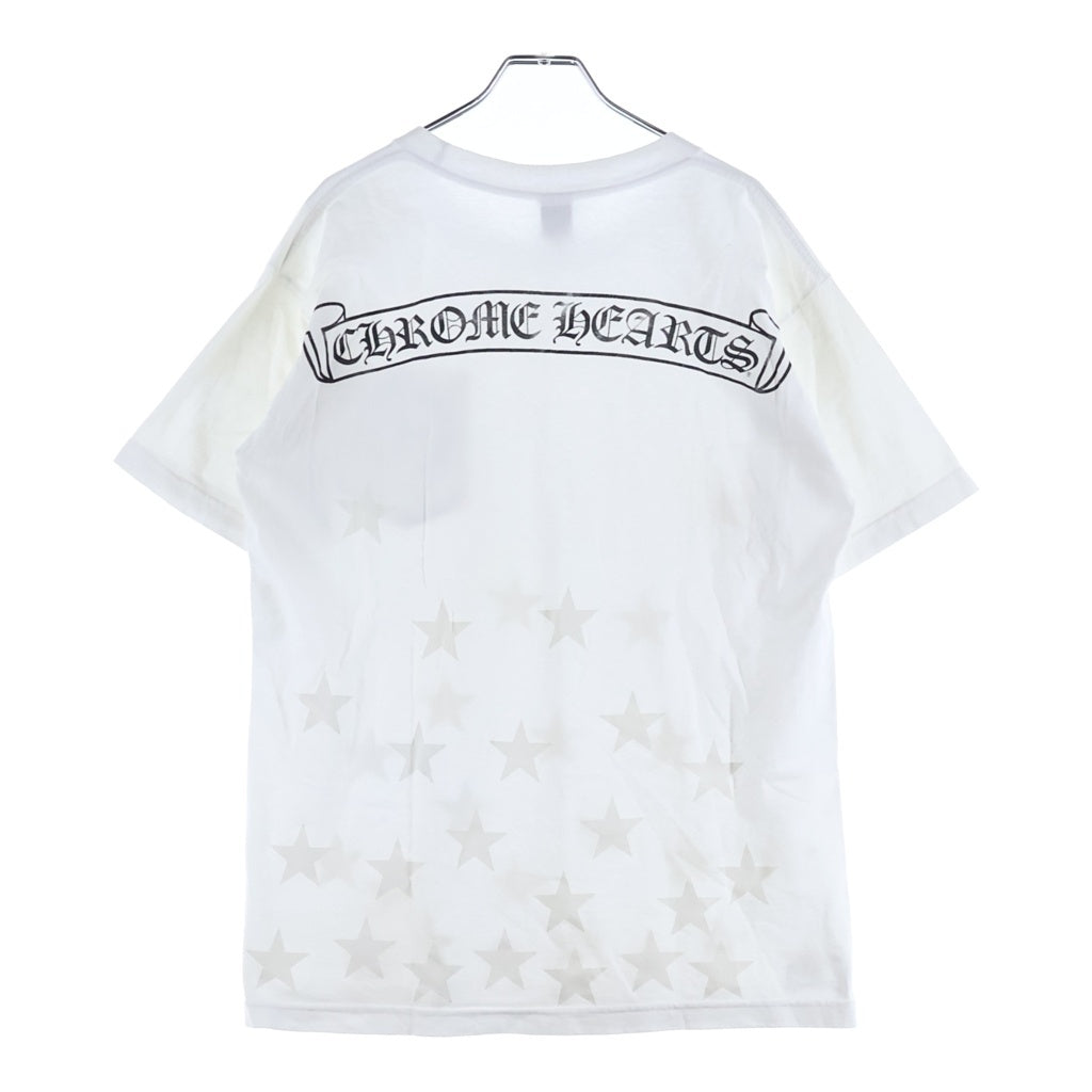 CHROME HEARTS(クロムハーツ) OLD バックスクロールラベル スタープリント 半袖Tシャツカットソー ホワイト