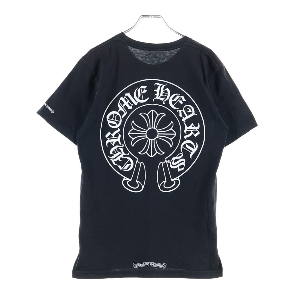 CHROME HEARTS(クロムハーツ) HORSESHOE S/S TEE ホースシュープリント ポケット半袖Tシャツ カットソー ブラック