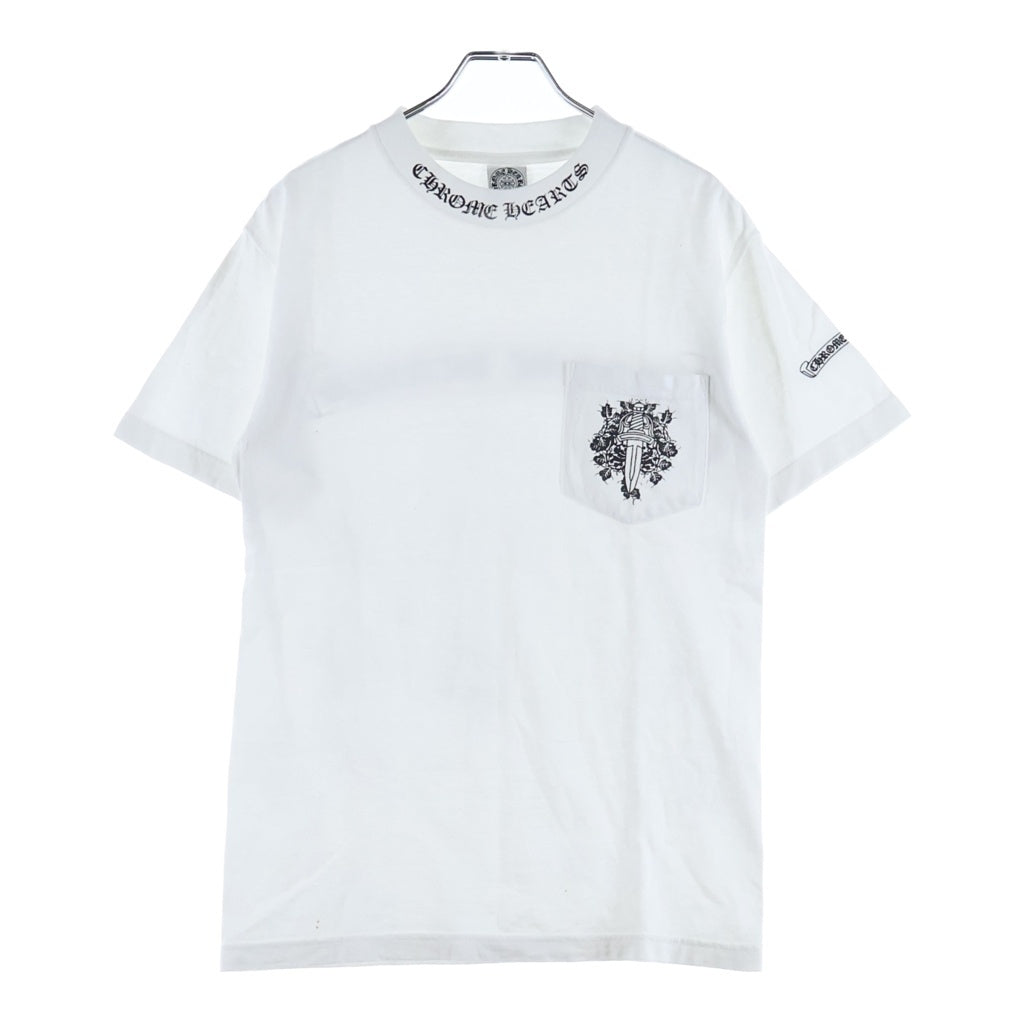 CHROME HEARTS(クロムハーツ) OLD VINE DAGGER LOGO S/S TEE オールド ヴァインダガーロゴプリント Tシャツカットソー ホワイト
