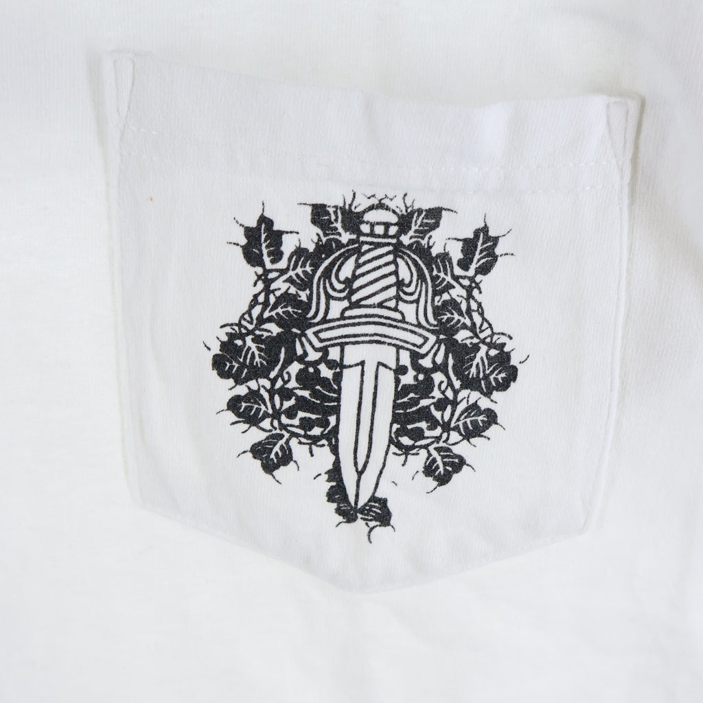 CHROME HEARTS(クロムハーツ) OLD VINE DAGGER LOGO S/S TEE オールド ヴァインダガーロゴプリント Tシャツカットソー ホワイト