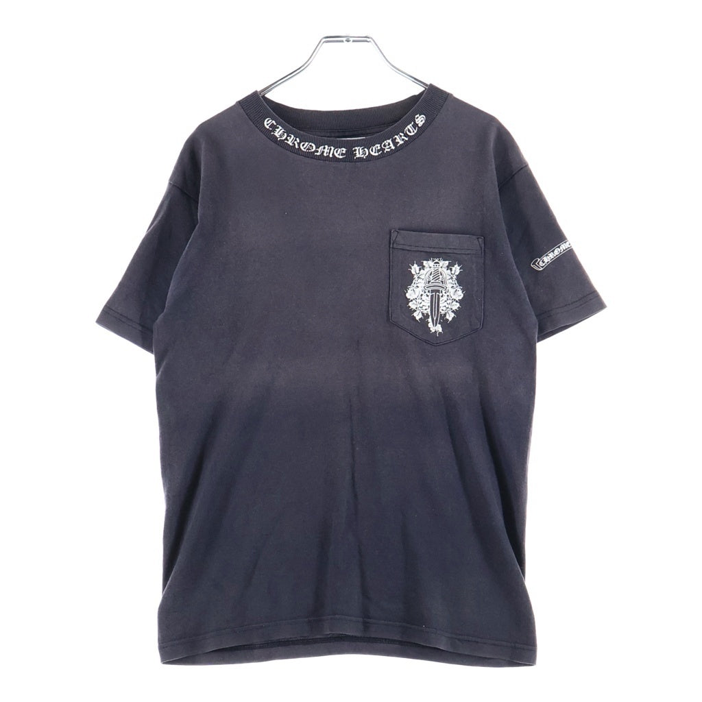CHROME HEARTS(クロムハーツ) OLD VINE DAGGER LOGO S/S TEE オールド ヴァインダガーロゴプリント Tシャツカットソー ブラック
