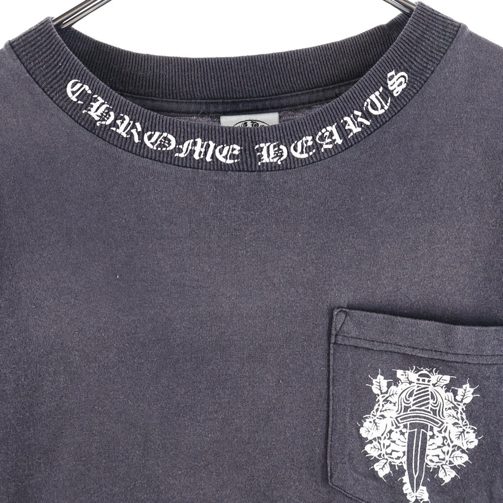 CHROME HEARTS(クロムハーツ) OLD VINE DAGGER LOGO S/S TEE オールド ヴァインダガーロゴプリント Tシャツカットソー ブラック