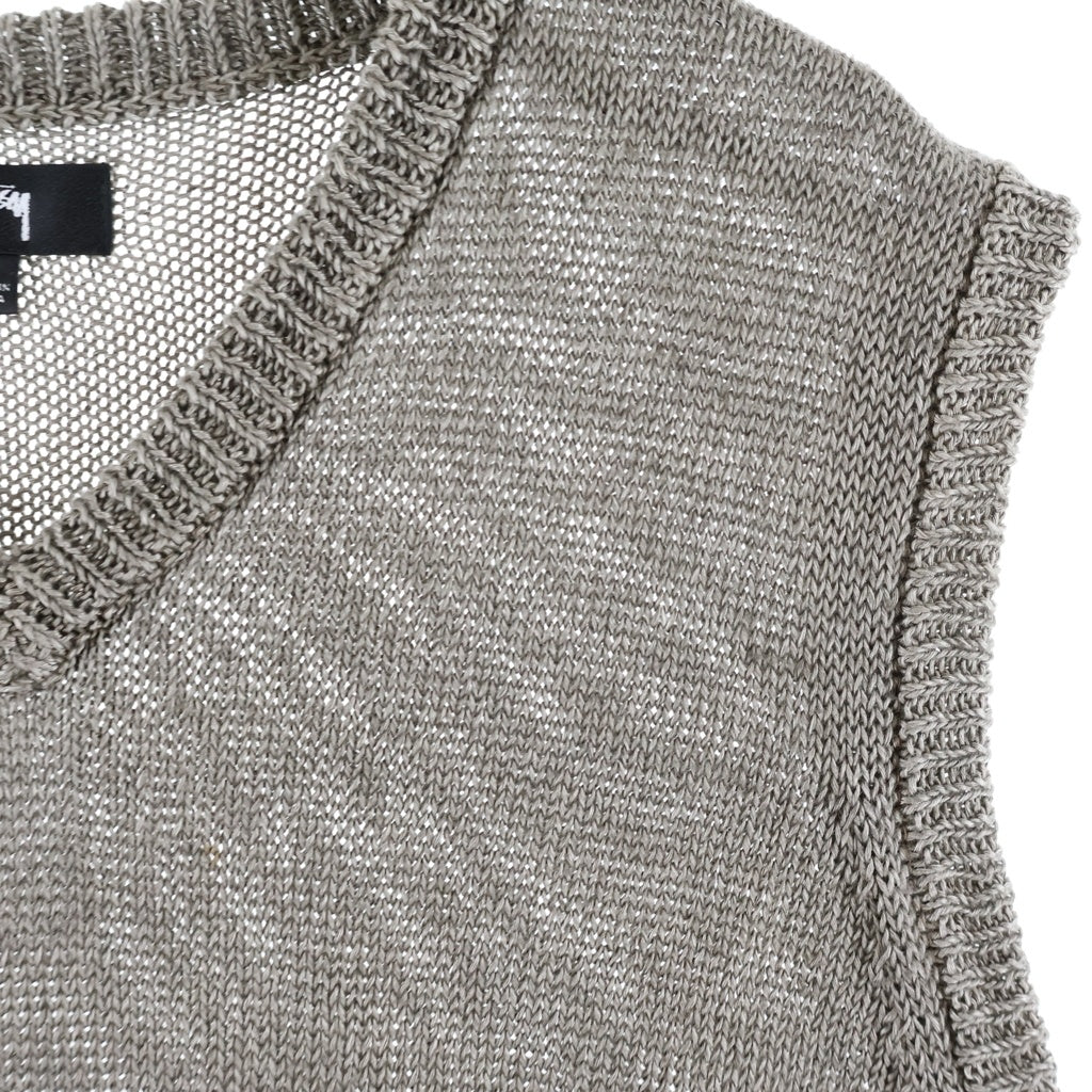 STUSSY(ステューシー) 24SS LOOSE KNIT LINEN VEST ルーズニットリネンベスト 117234 ベスト ベージュ