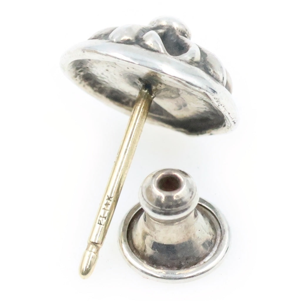 CHROME HEARTS(クロムハーツ) STUD CRSBLL クロスボールスタッドピアス シルバー BCA110