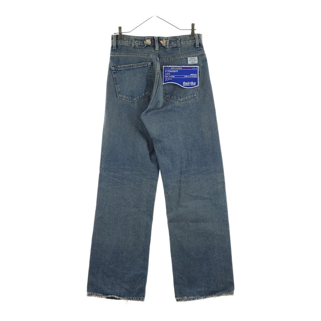 DAIRIKU(ダイリク) Straight Denim Pant 23SS D-9 ビンテージ加工 フレアデニム インディゴ