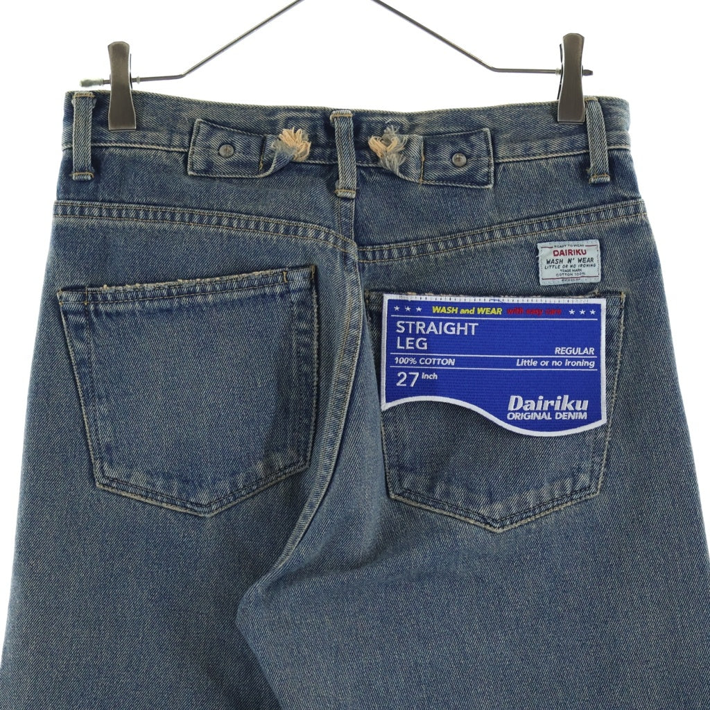 DAIRIKU(ダイリク) Straight Denim Pant 23SS D-9 ビンテージ加工 フレアデニム インディゴ