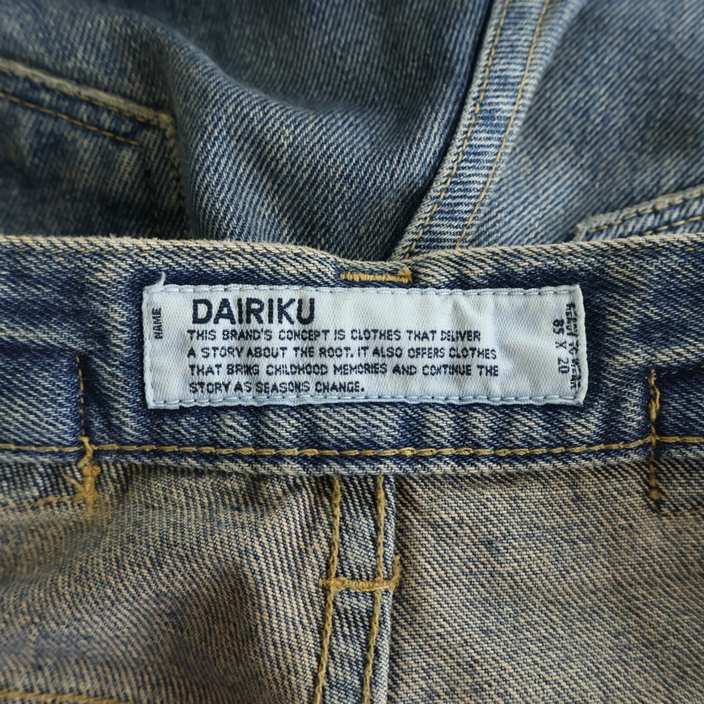 DAIRIKU(ダイリク) Straight Denim Pant 23SS D-9 ビンテージ加工 フレアデニム インディゴ
