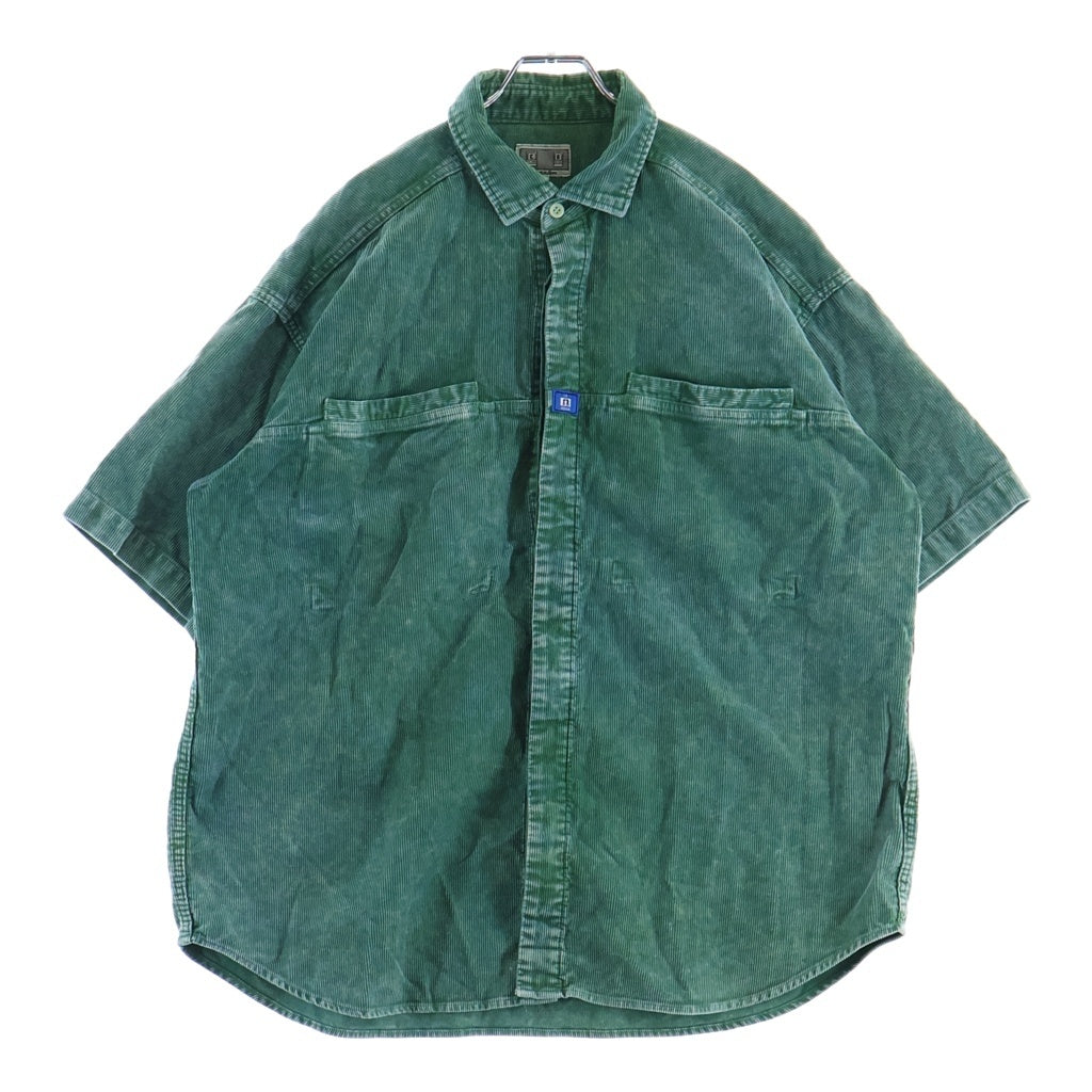 C.E(シーイー) Cord Design Short Sleeve Shirt コーデュロイ 半袖シャツ グリーン