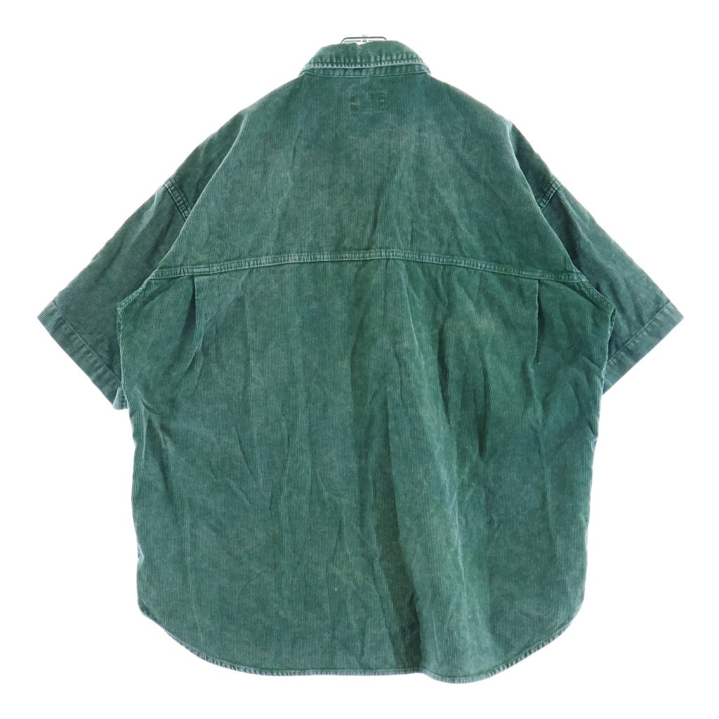 C.E(シーイー) Cord Design Short Sleeve Shirt コーデュロイ 半袖シャツ グリーン