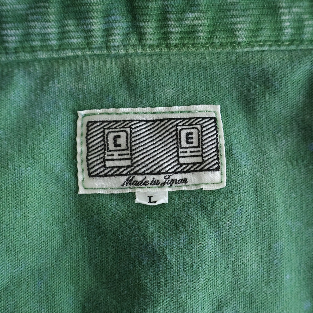 C.E(シーイー) Cord Design Short Sleeve Shirt コーデュロイ 半袖シャツ グリーン