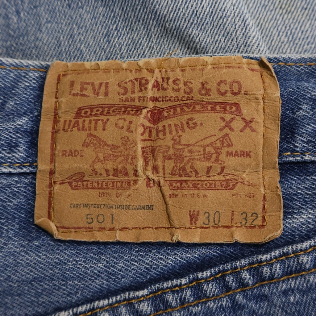 Levi's(リーバイス) 70s 66後期 ボタン裏6 ポケット裏チェーン ストレートパンツ インディゴ