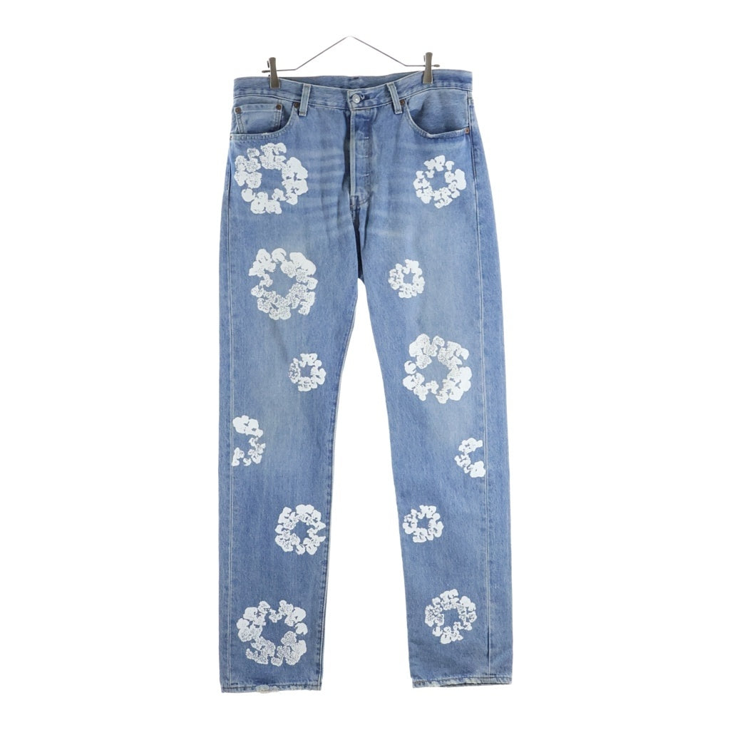 DENIM TEARS(デニムティアーズ) ×Levi's 501 Denim Pants リーバイス501 花柄 チェーンステッチ デニムパンツ ジーンズ インディゴ DT-S22-0000-010