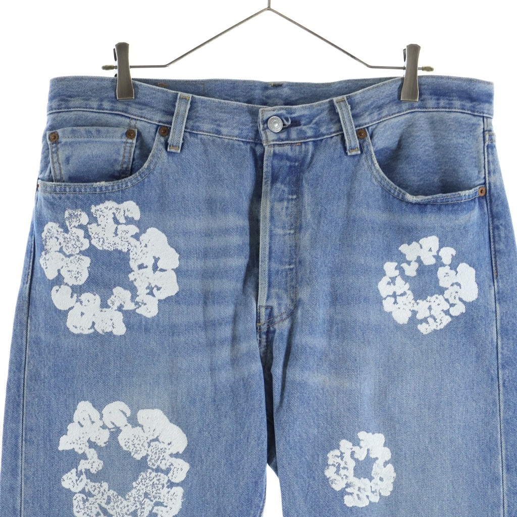 DENIM TEARS(デニムティアーズ) ×Levi's 501 Denim Pants リーバイス501 花柄 チェーンステッチ デニムパンツ ジーンズ インディゴ DT-S22-0000-010