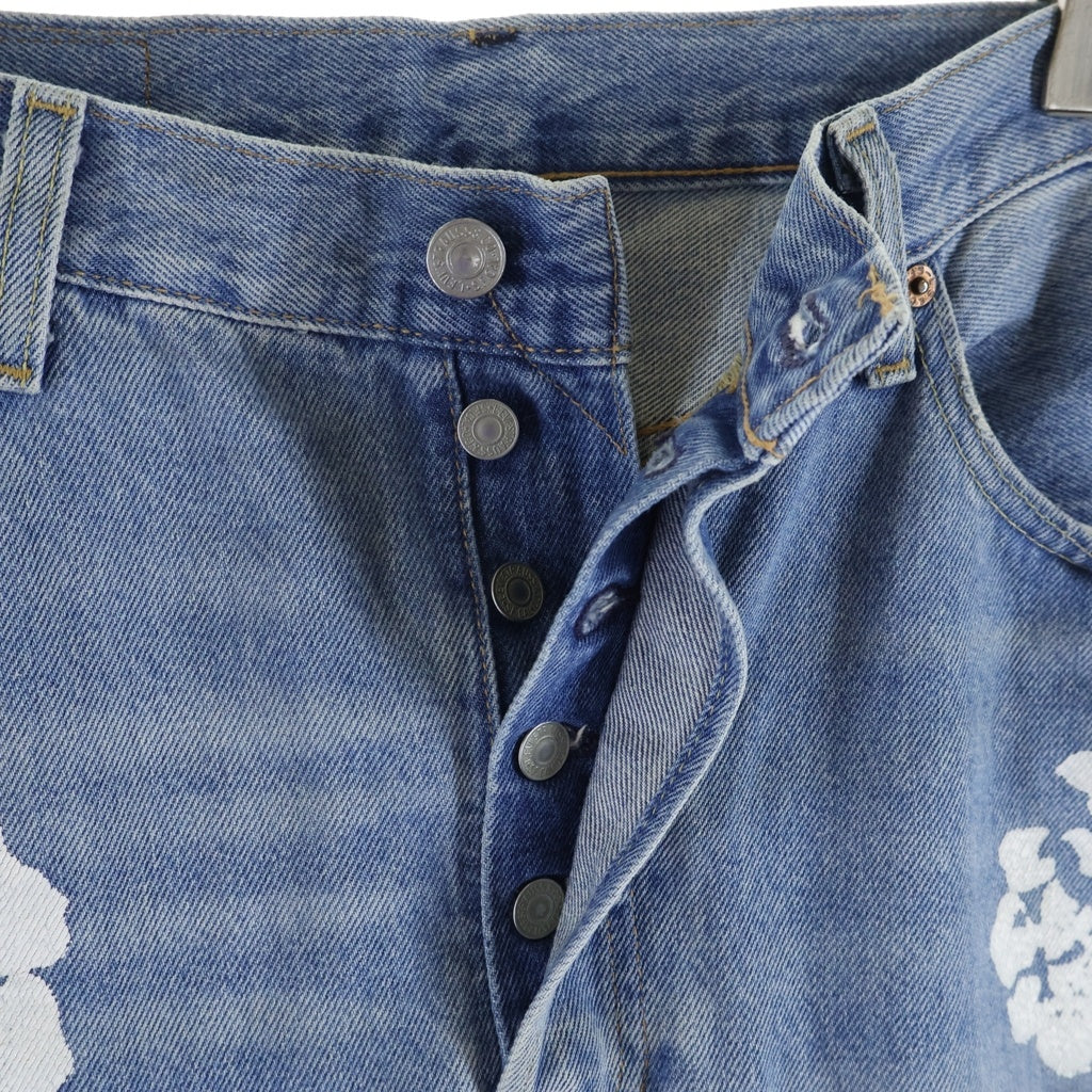 DENIM TEARS(デニムティアーズ) ×Levi's 501 Denim Pants リーバイス501 花柄 チェーンステッチ デニムパンツ ジーンズ インディゴ DT-S22-0000-010