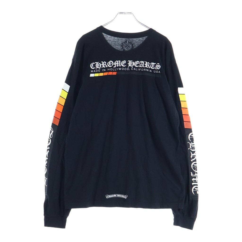 CHROME HEARTS(クロムハーツ) Neon Bar Logo L/S Tee ネオンバーロゴ グラデーションプリント 長袖Tシャツ カットソー ブラック
