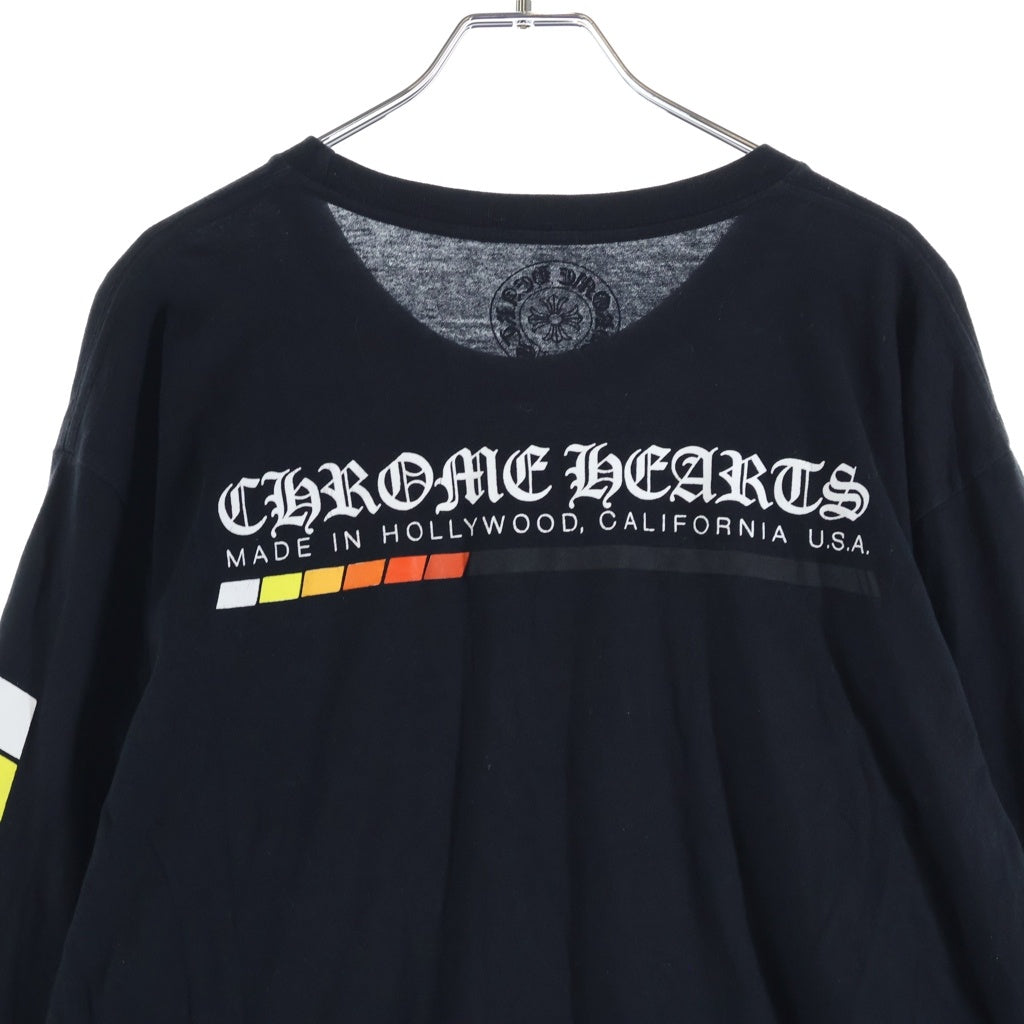 CHROME HEARTS(クロムハーツ) Neon Bar Logo L/S Tee ネオンバーロゴ グラデーションプリント 長袖Tシャツ カットソー ブラック