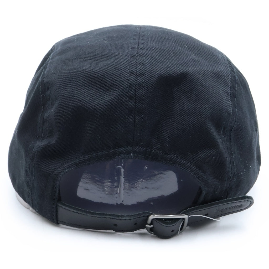 SUPREME(シュプリーム) Washed Chino Twill Cap BOX LOGO レザーベルトバックル キャンプキャップ ブラック レディース