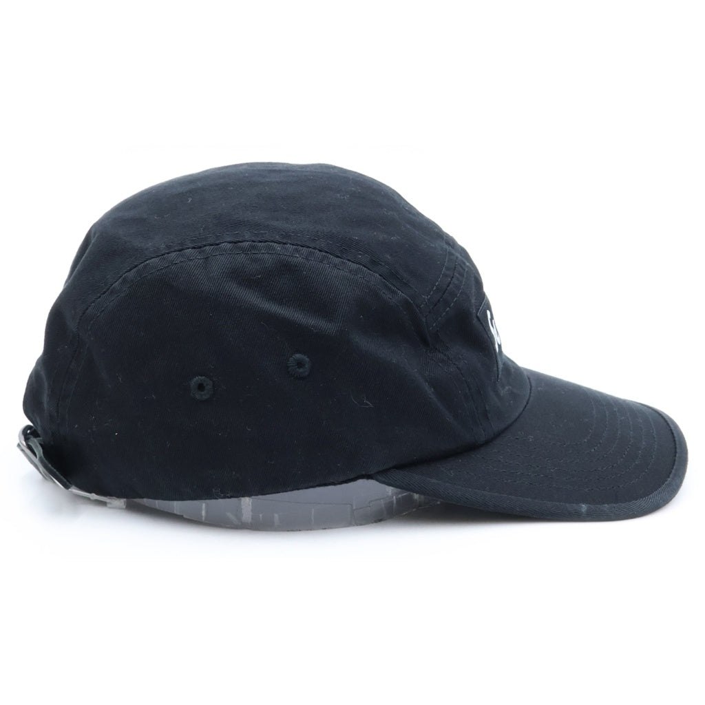 SUPREME(シュプリーム) Washed Chino Twill Cap BOX LOGO レザーベルトバックル キャンプキャップ ブラック レディース