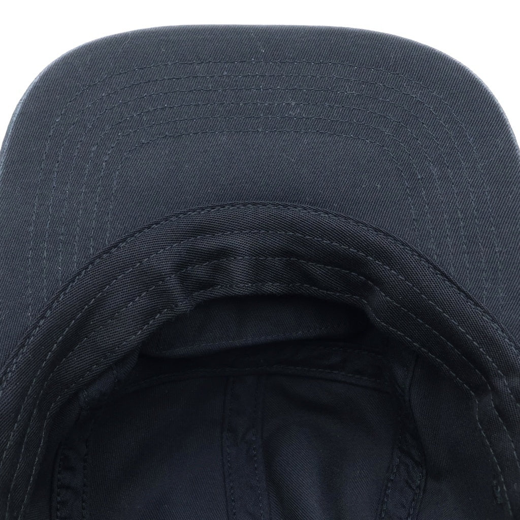 SUPREME(シュプリーム) Washed Chino Twill Cap BOX LOGO レザーベルトバックル キャンプキャップ ブラック レディース