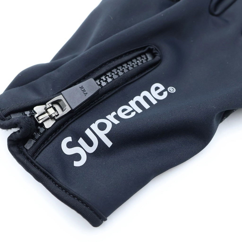SUPREME(シュプリーム) 25AW Windstopper Zip Gloves ウインドストッパージップグローブ 手袋 ブラック