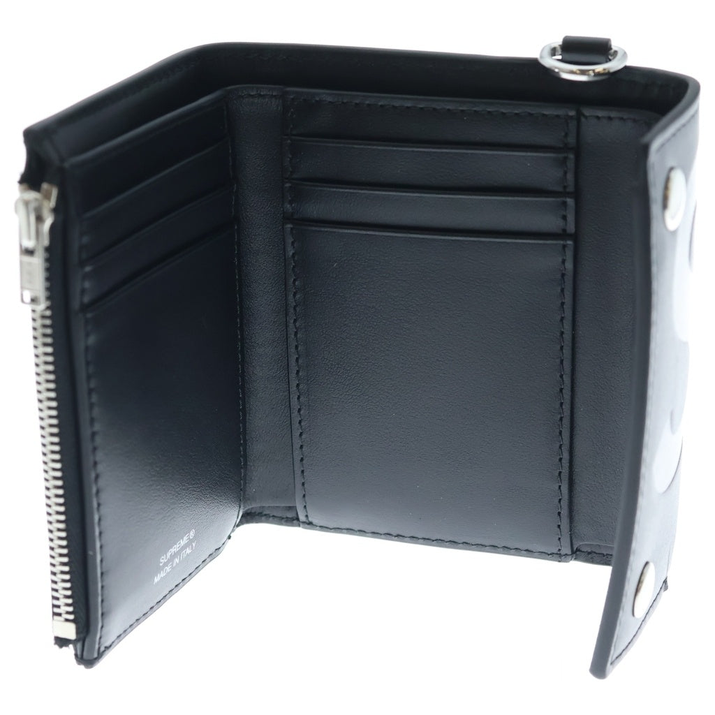SUPREME(シュプリーム) 26SS Leather Chain Wallet レザーチェーンウォレット ロゴ ブラック