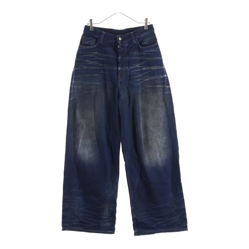 Acne Studios(アクネ ストゥディオズ) レザーポケット スーパーバギーフィットジーンズ デニムパンツ インディゴ A00476