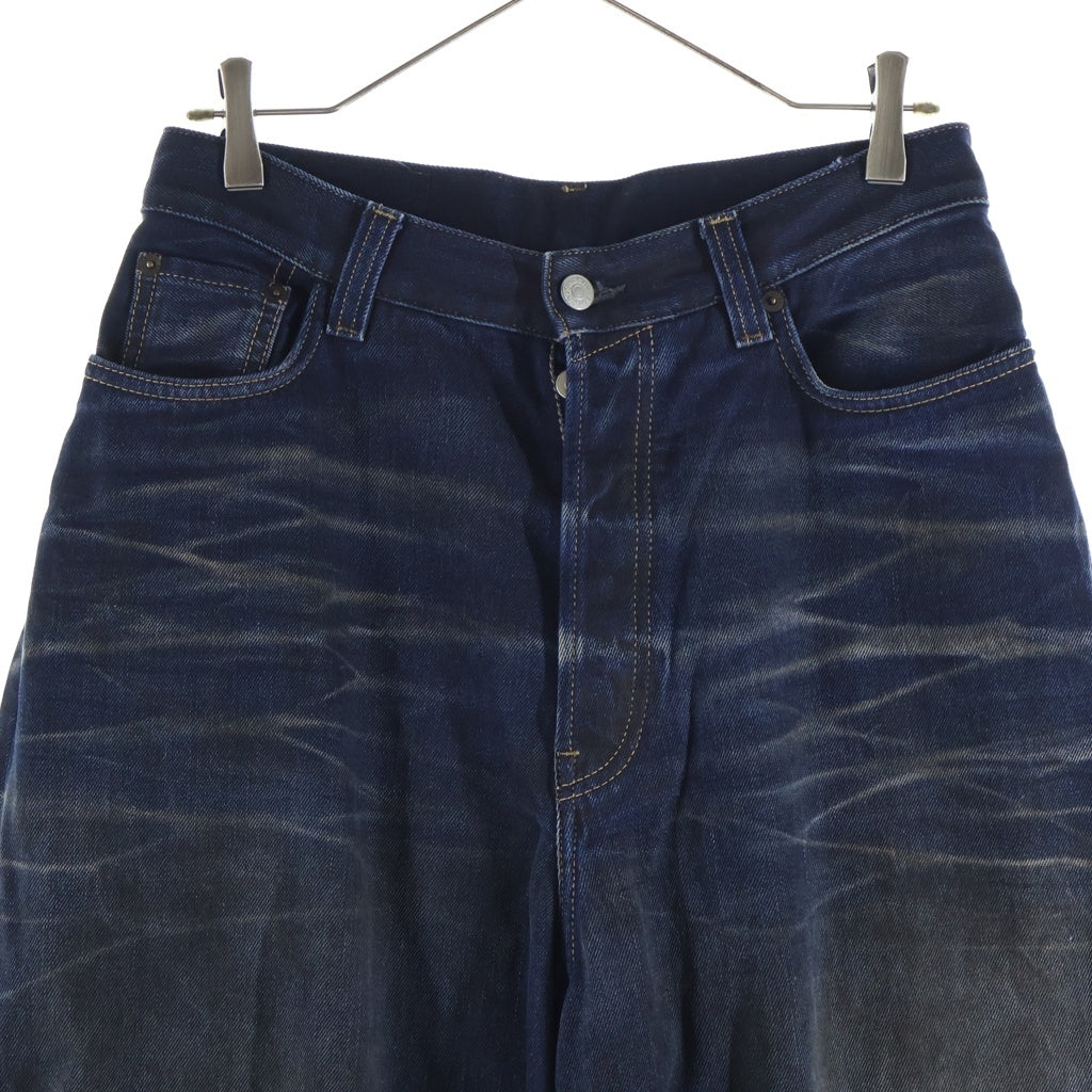 Acne Studios(アクネ ストゥディオズ) レザーポケット スーパーバギーフィットジーンズ デニムパンツ インディゴ A00476