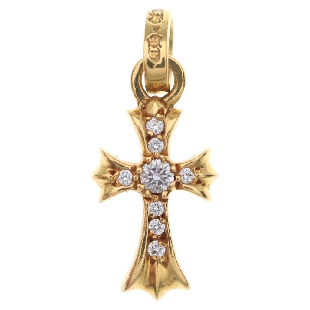 CHROME HEARTS(クロムハーツ) 22K CRS BBYFAT P/DIA ベイビーファットクロス PAVEダイヤ ペンダントトップ ゴールド BCA035