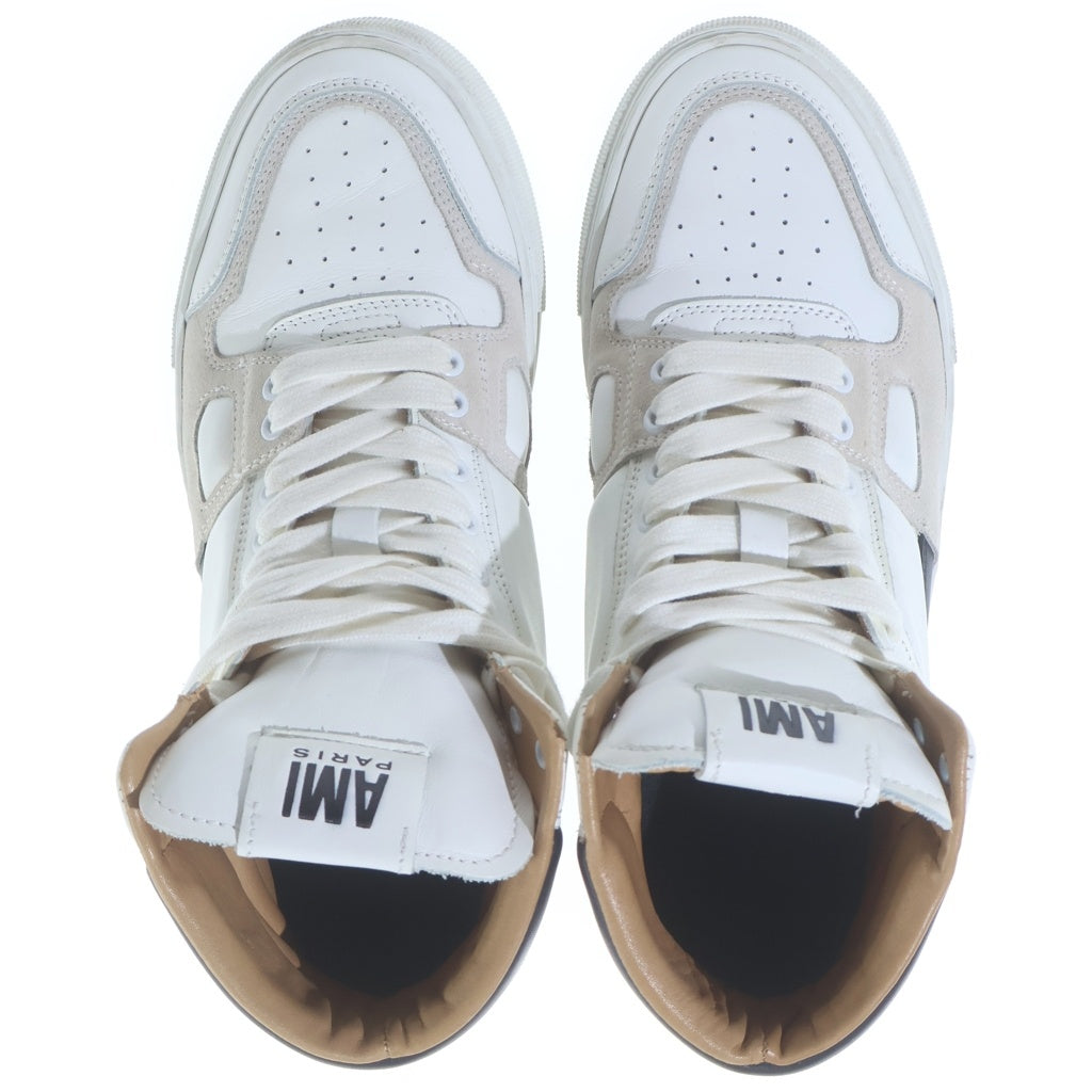 ami paris(アミパリス) Mid Top ADC Sneakers SMOOTH LEATHER USN415.858 ハイカットスニーカー ホワイト