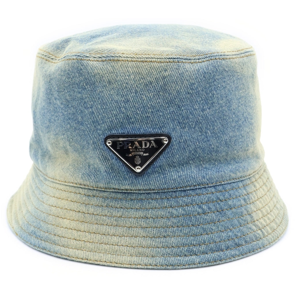 PRADA(プラダ) 22SS デニム 三角プレート 2HC137 12K1 ハット インディゴ