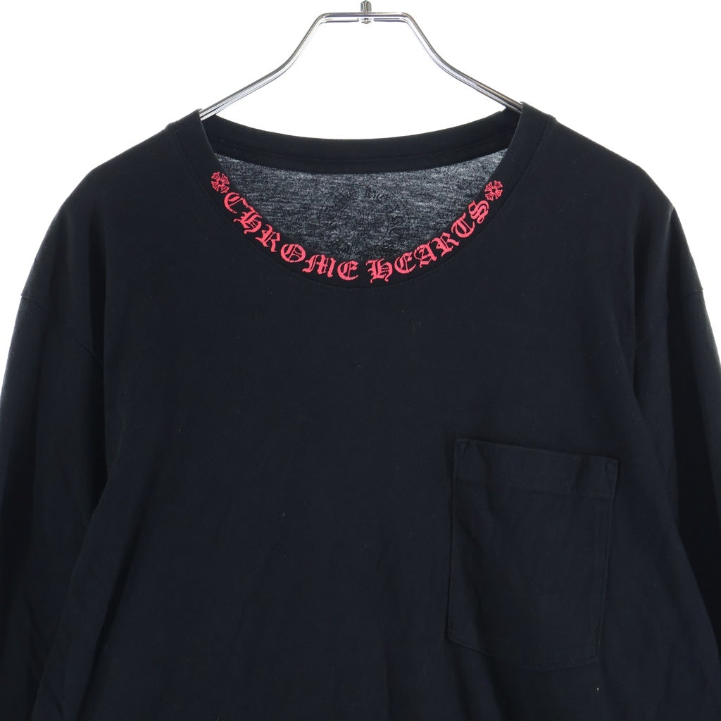 CHROME HEARTS(クロムハーツ) Neck Logo Long Sleeve Tee ネックロゴ ロングスリーブカットソー ブラック