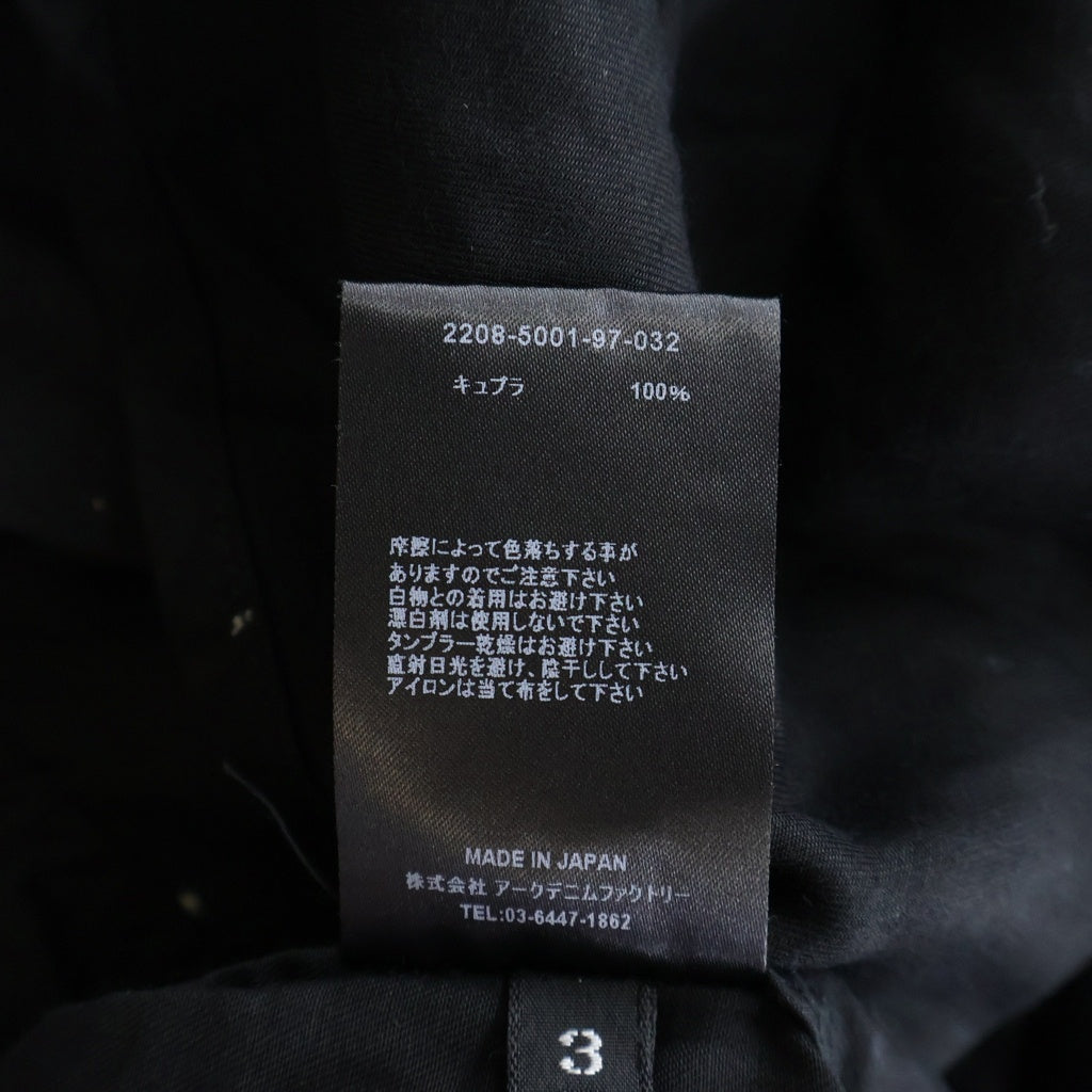 MINEDENIM(マインデニム) Rhombus Dot C.Denim Western SH レーヨン ドット ウエスタンシャツ ブラック