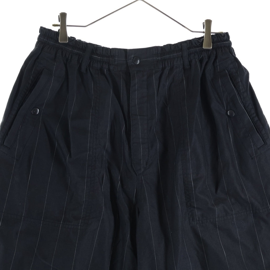 beautiful people(ビューティフルピープル) COTTON STRIPESUITING REVERSIBLE SHORTS 1616105004 ショーツ ブラック ストライプ