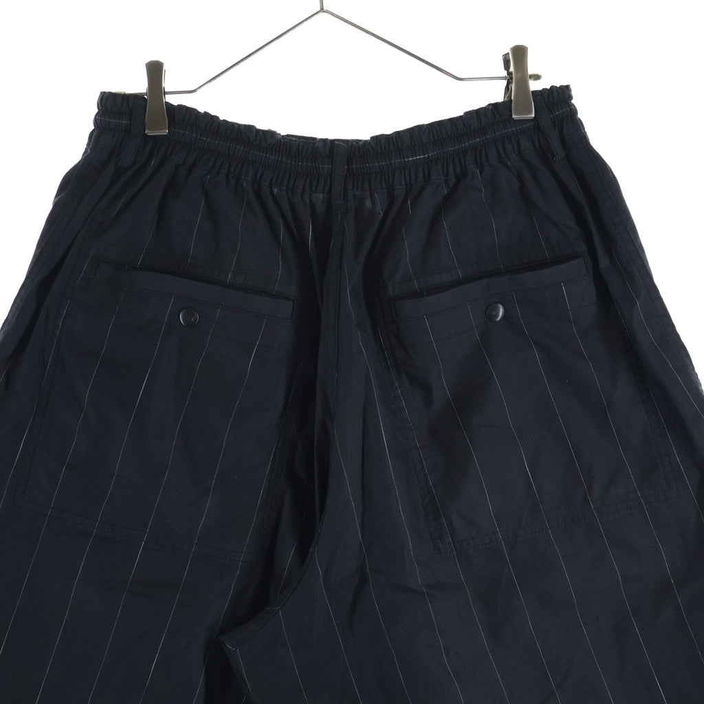 beautiful people(ビューティフルピープル) COTTON STRIPESUITING REVERSIBLE SHORTS 1616105004 ショーツ ブラック ストライプ