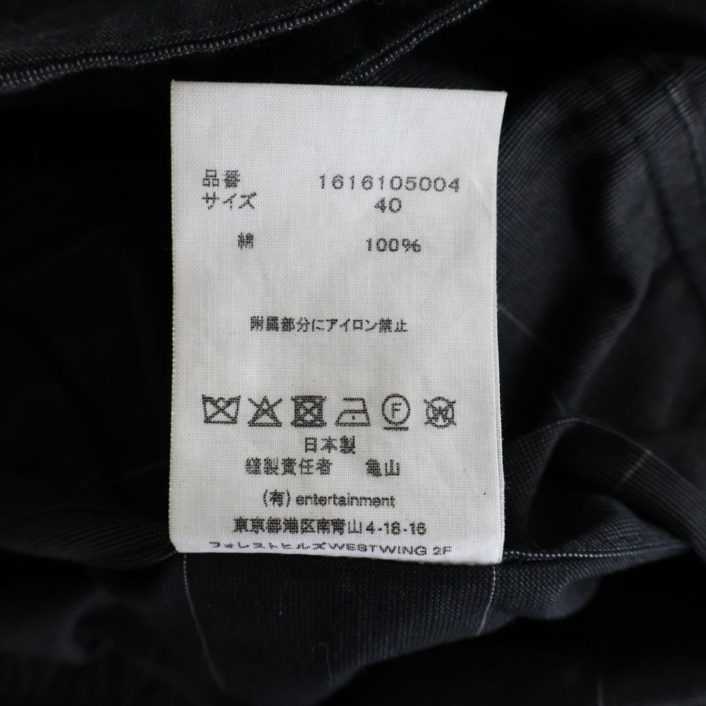 beautiful people(ビューティフルピープル) COTTON STRIPESUITING REVERSIBLE SHORTS 1616105004 ショーツ ブラック ストライプ