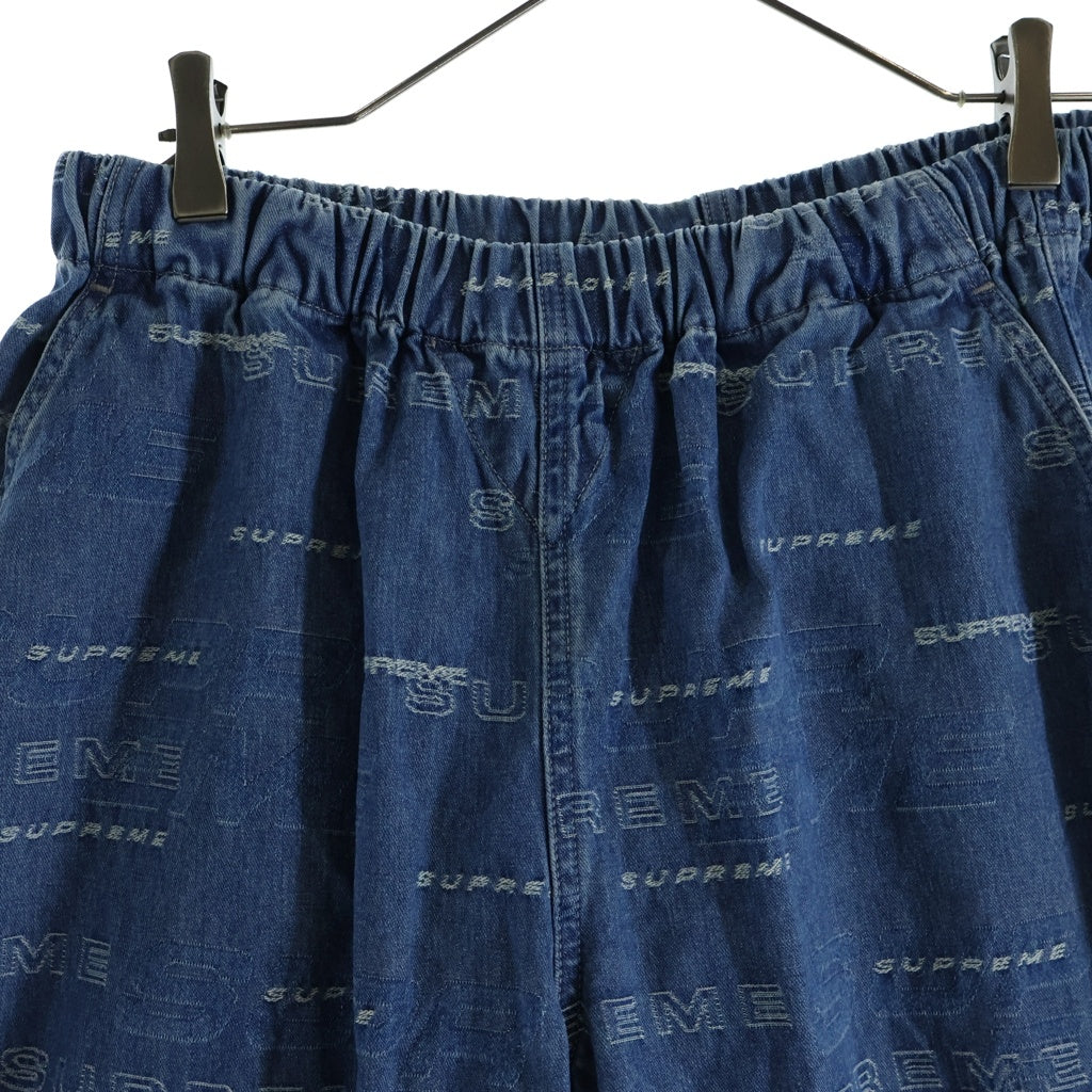 SUPREME(シュプリーム) 19SS Dimensions Logo Denim Skate Pant ロゴジャガード ジョガーパンツ ブルー