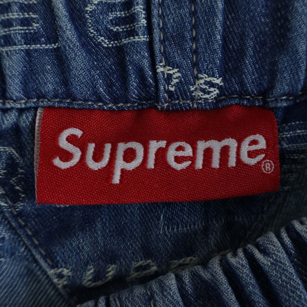 SUPREME(シュプリーム) 19SS Dimensions Logo Denim Skate Pant ロゴジャガード ジョガーパンツ ブルー