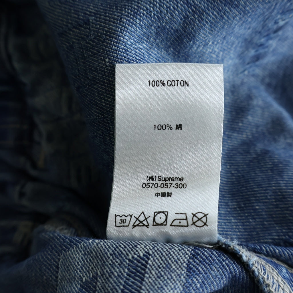 SUPREME(シュプリーム) 19SS Dimensions Logo Denim Skate Pant ロゴジャガード ジョガーパンツ ブルー