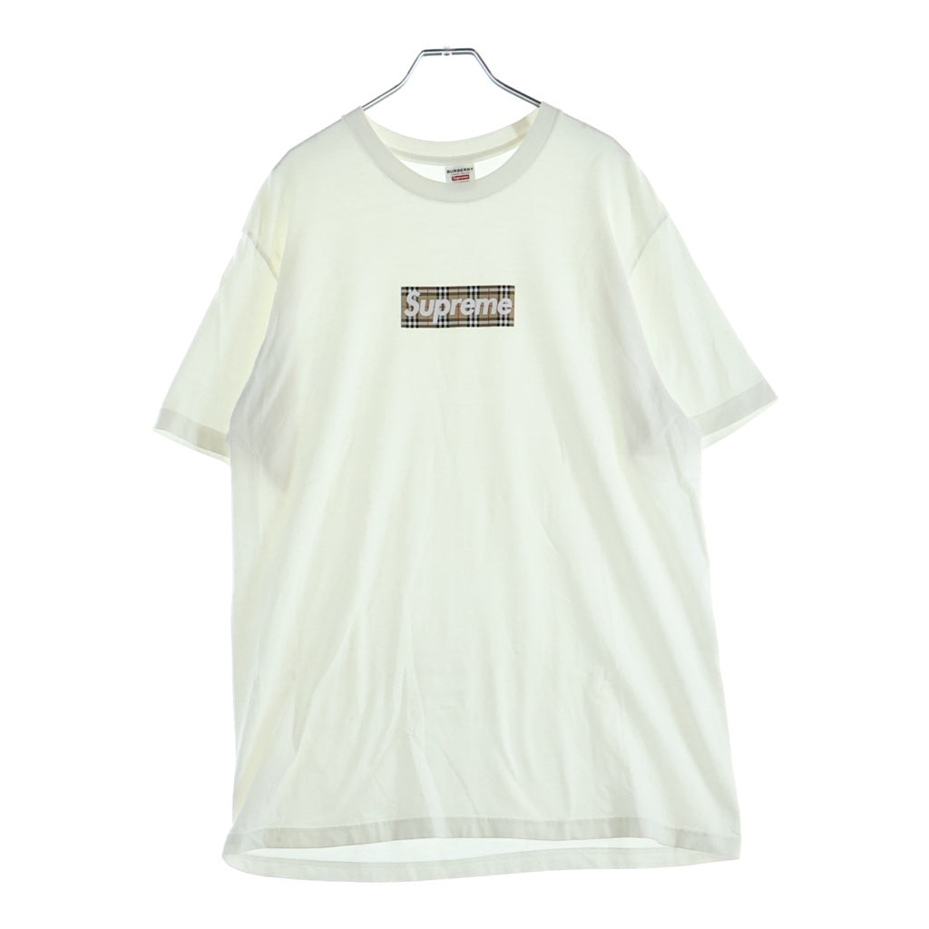 SUPREME(シュプリーム) 22SS Burberry Box Logo Tee バーバリーボックスロゴ クルーネックTシャツ ホワイト