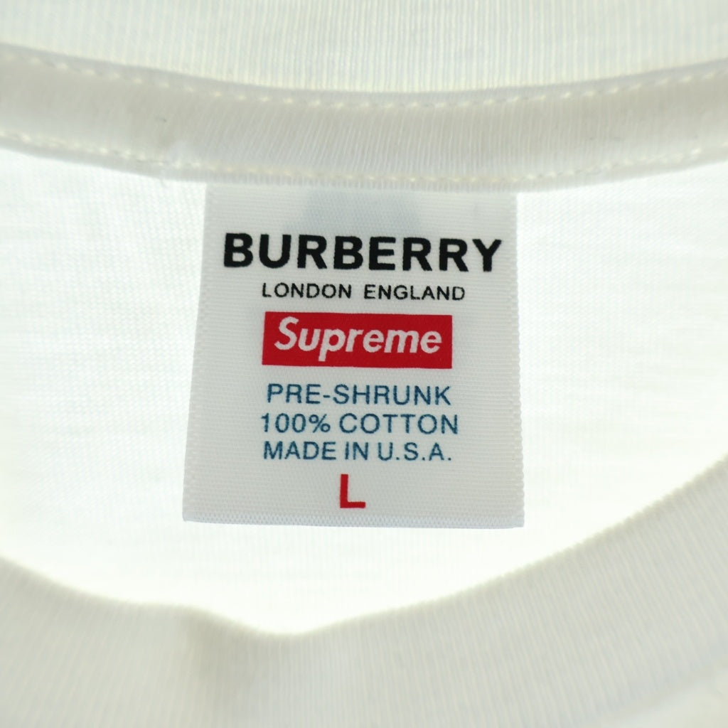 SUPREME(シュプリーム) 22SS Burberry Box Logo Tee バーバリーボックスロゴ クルーネックTシャツ ホワイト