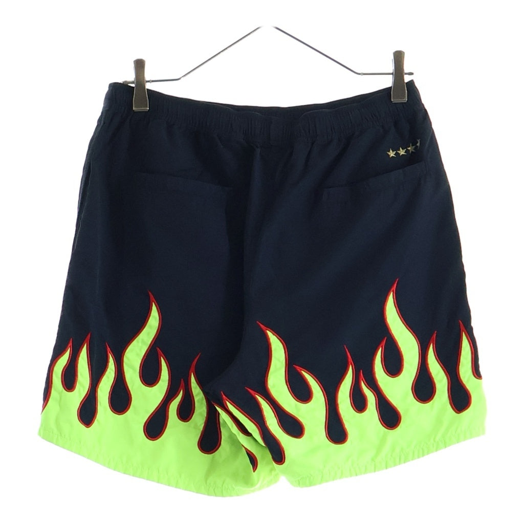 F.C.R.B./F.C.Real Bristol/FCRB(エフシーアールビー/エフシーレアルブリストル) 19SS FIRE FLAME SHORTS ナイロン ショーツ フレイム ブラック