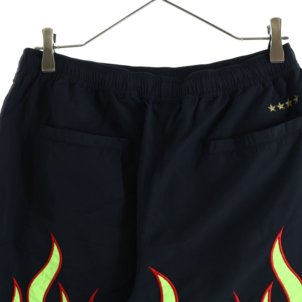 F.C.R.B./F.C.Real Bristol/FCRB(エフシーアールビー/エフシーレアルブリストル) 19SS FIRE FLAME SHORTS ナイロン ショーツ フレイム ブラック