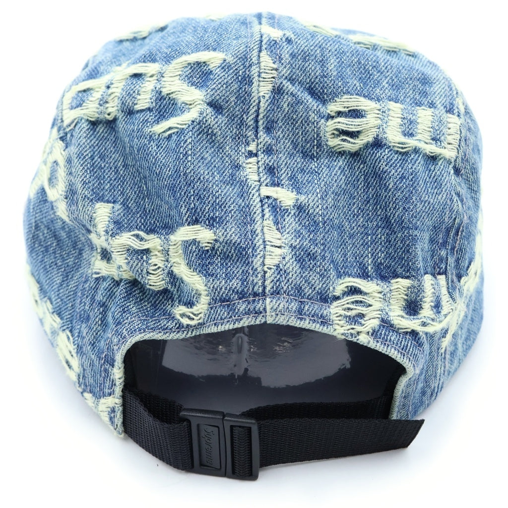 SUPREME(シュプリーム) 21SS Frayed Logos Denim Camp Cap BOX LOGO ボックスロゴ キャンプキャップ インディゴ