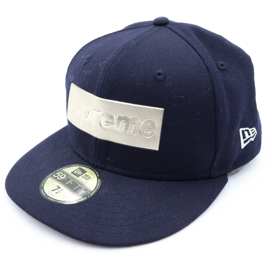 SUPREME(シュプリーム) 16SS Metallic Box Logo New Era Baseball Cap メタリックボックスロゴ ベースボールキャップ ネイビー
