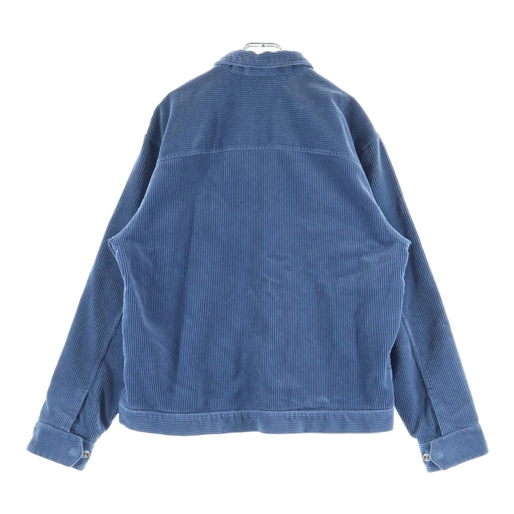 SUPREME(シュプリーム) 21AW Corduroy ZIp Jacket 胸クラシックロゴ コーディロイ ジャケット ブルー