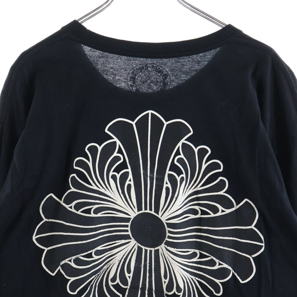CHROME HEARTS(クロムハーツ) OLD CH PLUS T-SHRT オールド CHプラス バックスクロールプリント 長袖Tシャツ カットソー ブラック