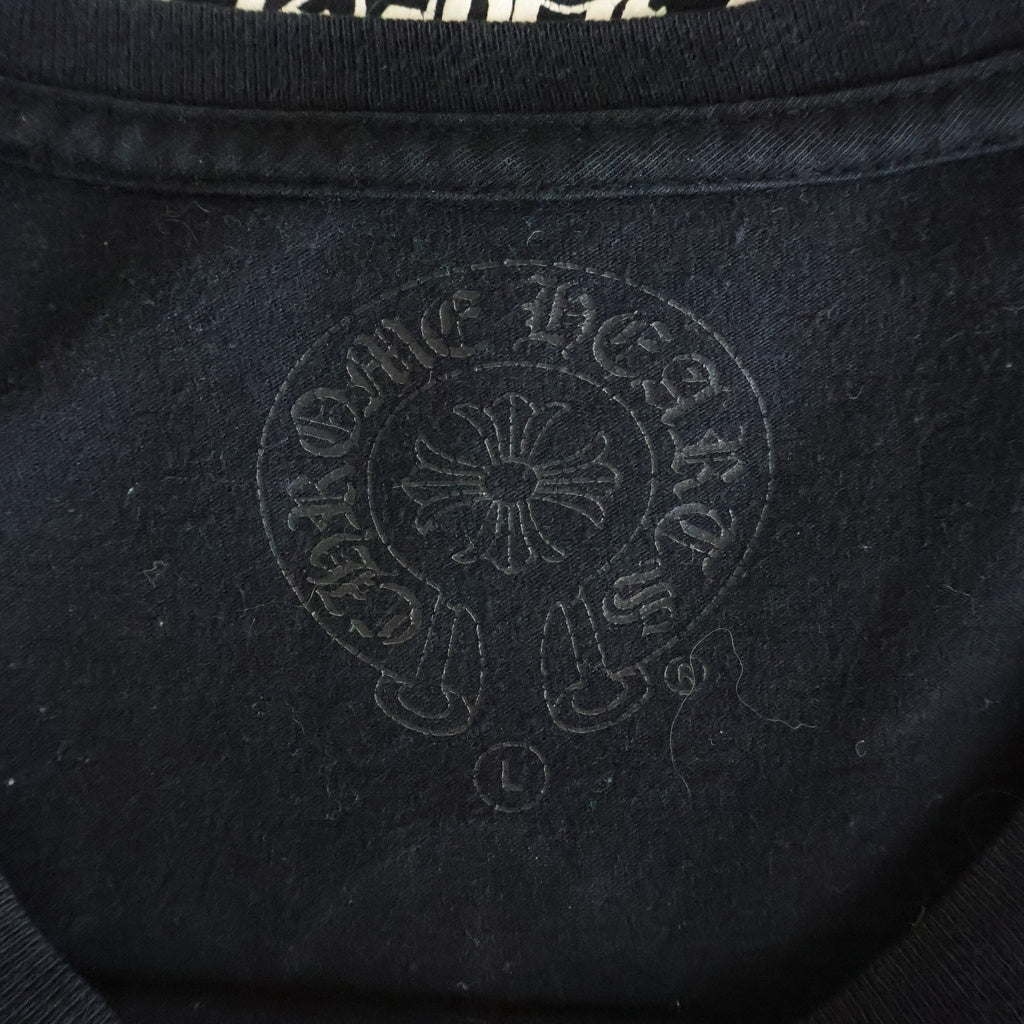 CHROME HEARTS(クロムハーツ) OLD CH PLUS T-SHRT オールド CHプラス バックスクロールプリント 長袖Tシャツ カットソー ブラック