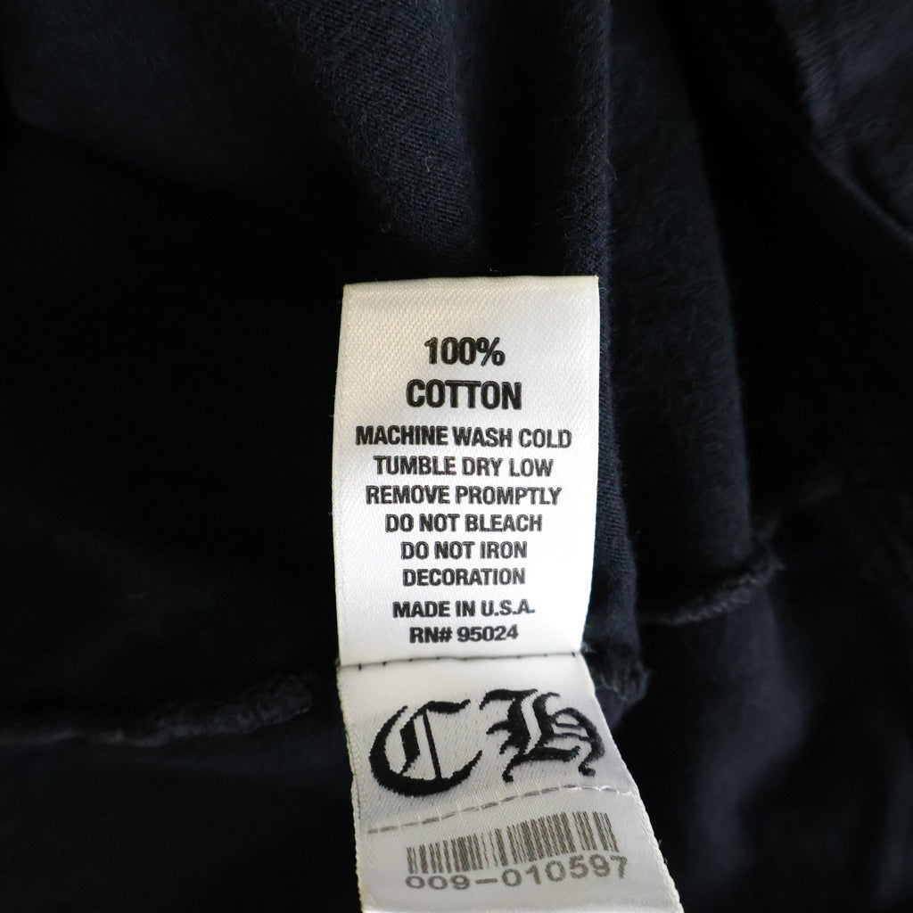 CHROME HEARTS(クロムハーツ) OLD CH PLUS T-SHRT オールド CHプラス バックスクロールプリント 長袖Tシャツ カットソー ブラック