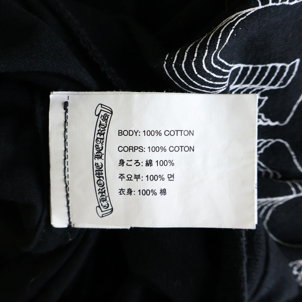 CHROME HEARTS(クロムハーツ) 5FOTI フォティ フロントロゴ クルーネック半袖Tシャツカットソー ブラック